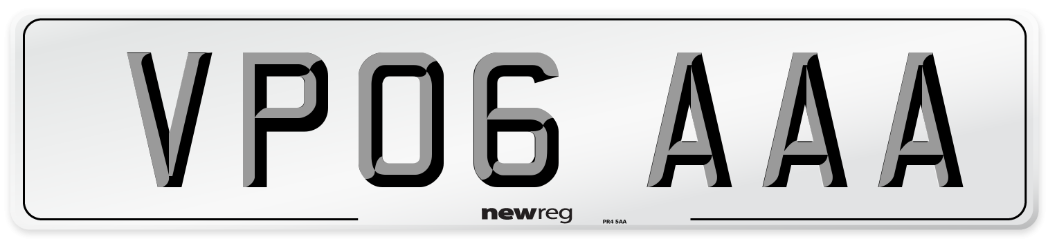 VP06 AAA Number Plate from New Reg